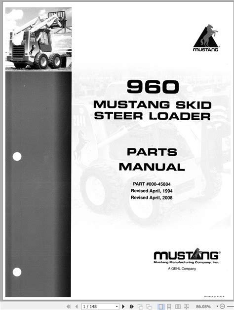 mustang 960 skid steer service manual|mustang tilt cylinder replacement.